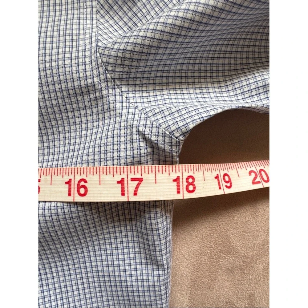 Calvin Klein Men's Light Blue‎ Micro-Check Dress Shirt. 14.5.32/33.Extreme slim.